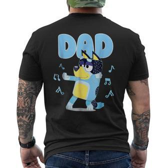 Dad Dog Cartoon Dog Lovers Family Matching Birthday Party Men's T-shirt Back Print - Monsterry