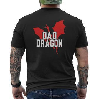 Dad Dragon Lover Father's Day Mens Back Print T-shirt | Mazezy