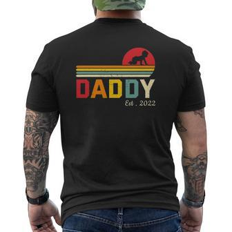 Dad Est 2022 First Time Father New Dad Expecting Daddy 2022 Ver2 Mens Back Print T-shirt | Mazezy