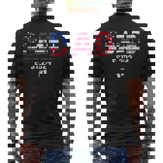 Dad Est 2024 First Time Fathers Day New Dad Officially Baby Men's T-shirt Back Print | Seseable CA