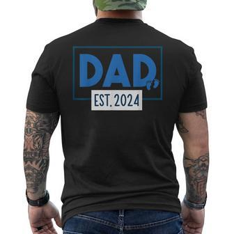 Dad Est 2024 New Dad Pregnancy Father's Day First Time Dad Men's T-shirt Back Print - Monsterry DE
