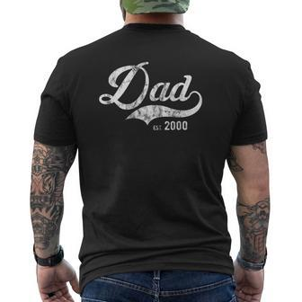 Dad Established In 2000 World's Best Father's Day Mens Back Print T-shirt | Mazezy