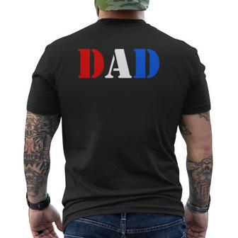 Dad For Dad Dad Father's Day Patriotic Red Mens Back Print T-shirt | Mazezy UK