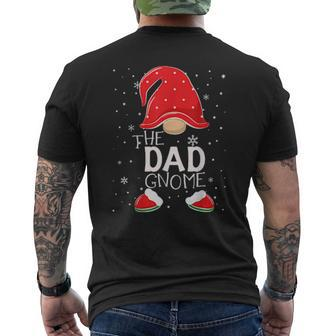 Dad Gnome Buffalo Plaid Matching Family Pajamas Christmas Mens Back Print T-shirt | Mazezy