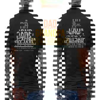 Dad Grandpa Great Grandpa I Just Keep Getting Better Vintage Men's T-shirt Back Print | Mazezy