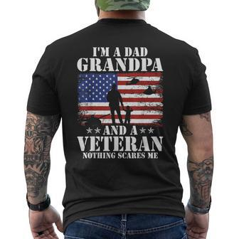 Im A Dad Grandpa And Veteran Veterans Day Fathers Day Men's T-shirt Back Print - Monsterry UK