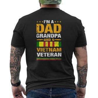 I Am A Dad Grandpa Vietnam Veteranveteran Day Mens Back Print T-shirt | Mazezy