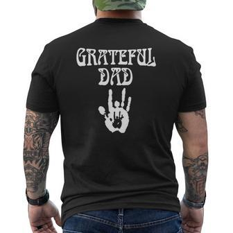 My Dad Grateful Jerry's Handprint Mens Back Print T-shirt | Mazezy DE
