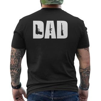 Dad And Guns Collection Vintage Mens Back Print T-shirt | Mazezy