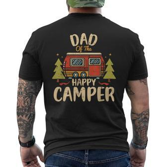 Dad Of Happy Camper 1St Birthday Party Retro Dad Men's T-shirt Back Print - Monsterry DE