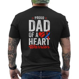 Dad Of A Heart Warrior Chd Congenital Heart Defect Awareness Mens Back Print T-shirt | Mazezy UK