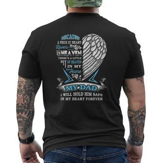 My Dad In Heaven Forever In My Heart In Memory Of Dad Mens Back Print T-shirt | Mazezy UK