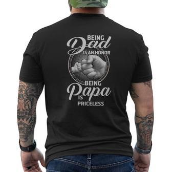 Being Dad In An Honor Being Papa Is Priceless Mens Back Print T-shirt | Mazezy