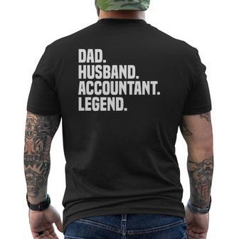 Dad Husband Accountant Legend Accounting Tax Accountant Mens Back Print T-shirt | Mazezy UK