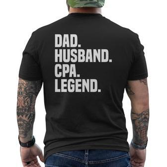 Dad Husband Cpa Legend Certified Public Accountant Mens Back Print T-shirt | Mazezy CA