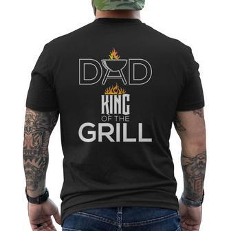 Dad King Of The Grill Bbq Father's Day Barbecue Mens Back Print T-shirt | Mazezy UK