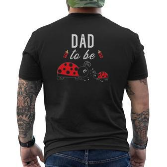 Dad To Be Ladybug Baby Shower Mens Back Print T-shirt | Mazezy