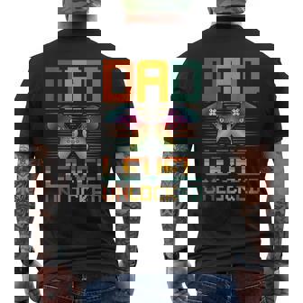 Dad Level Unlocked Gamer Father's Day Promoted To Daddy Men's T-shirt Back Print - Thegiftio