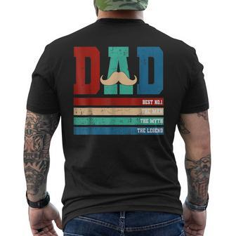Dad The-Man The Myth The Legend Happy Father's Day Costume Men's T-shirt Back Print - Thegiftio UK