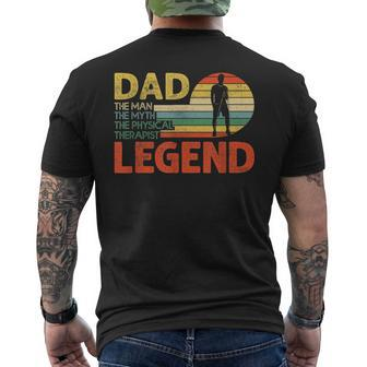Dad The Man The Myth The Physical Therapist Legend Pt Pta Men's T-shirt Back Print - Monsterry DE