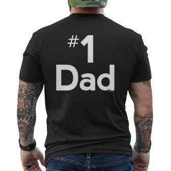 Dad For Dad Number One Ideas Fathers Day Best Mens Back Print T-shirt | Mazezy