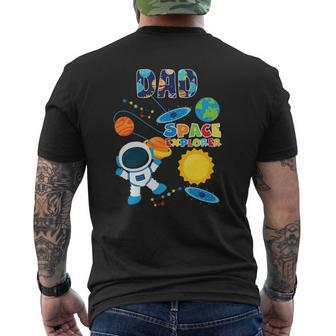 Dad Outer Space Astronaut For Father's Day Mens Back Print T-shirt | Mazezy