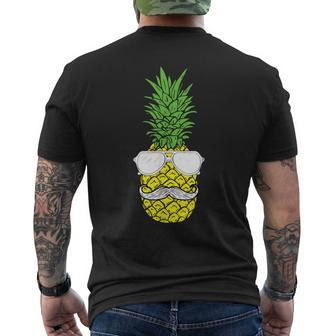 Dad Pineapple Fathers Day Hawaiian Tropical Summer Aloha Men's T-shirt Back Print - Monsterry CA