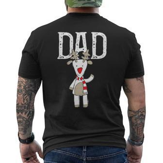 Dad Reindeer Winter Scarf Cool Christmas Costume Mens Back Print T-shirt | Mazezy