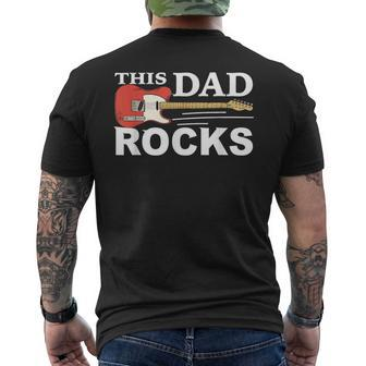 This Dad Rocks Guitar Old Rockers Men's T-shirt Back Print - Thegiftio UK