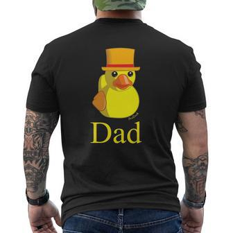 Dad Rubber Duck For Him Father And Daddy As Fathers Day Mens Back Print T-shirt | Mazezy