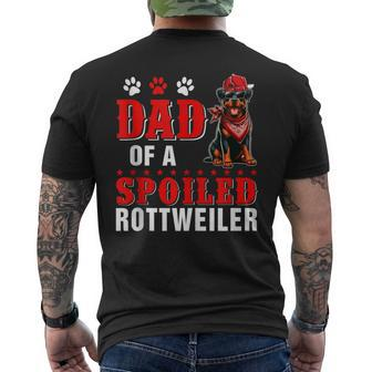 Dad Of A Spoiled Rottweiler Father's Day Dog Sunglasses Men's T-shirt Back Print - Thegiftio UK