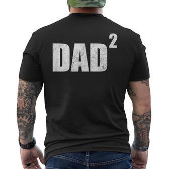 Dad Squared Second Pregnancy Announcement 2 Kid Men's T-shirt Back Print - Monsterry DE