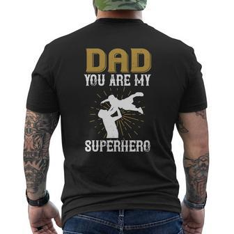 Dad You Are My Super Hero Mens Back Print T-shirt | Mazezy