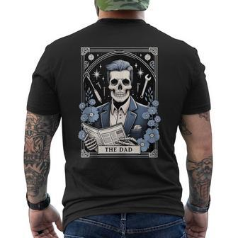 The Dad Tarot Card Skeleton Fathers Day Skull Daddy Coffee Men's T-shirt Back Print - Thegiftio UK