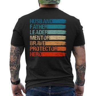 Dad For Vintage Husband Retro Daddy Fathers Day Men's T-shirt Back Print - Seseable
