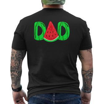 Dad Watermelon Father's Day Mens Back Print T-shirt | Mazezy UK