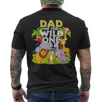 Dad Of The Wild One 1St Birthday Zoo Animal Safari Jungle Men's T-shirt Back Print - Thegiftio UK