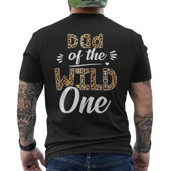 Dad Of The Wild One Zoo Themed 1St Birthday Party Men's T-shirt Back Print - Thegiftio