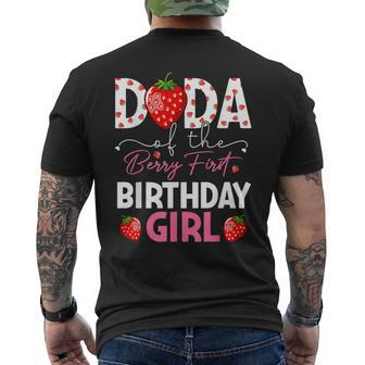 Dada Of The Berry Sweet One Birthday Strawberry Girl Men's T-shirt Back Print - Monsterry