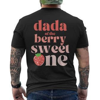 Dada Of The Berry Sweet One Strawberry Birthday Party Dad Men's T-shirt Back Print - Monsterry DE