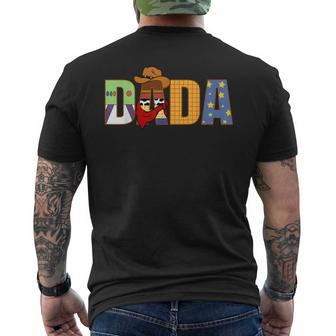 Dada Birthday Boy Western Rodeo Family Party Decorations Men's T-shirt Back Print | Mazezy