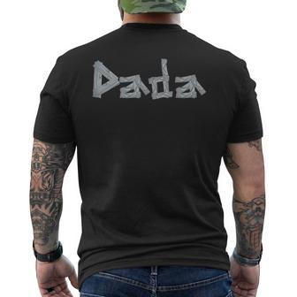 Dada Dad Fathers Day 2024 Tape Style Men's T-shirt Back Print - Seseable
