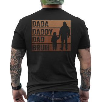 Dada Daddy Dad Bruh Fathers Day Junenth Melanin African Men's T-shirt Back Print - Seseable