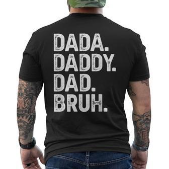 Dada Daddy Dad Bruh Fathers Day Dad Men's T-shirt Back Print - Monsterry