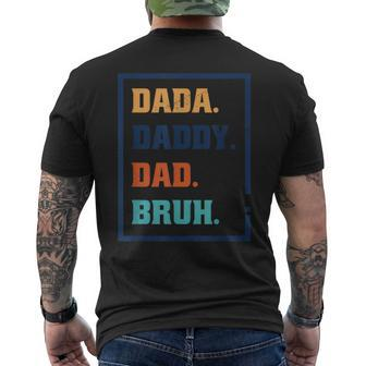Dada Daddy Dad Bruh Fathers Day Graphic Men's T-shirt Back Print - Monsterry CA