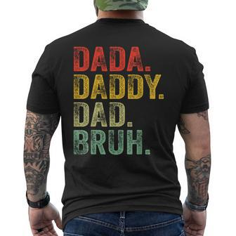 Dada Daddy Dad Bruh Fathers Day Dad Vintage Men's T-shirt Back Print - Monsterry UK