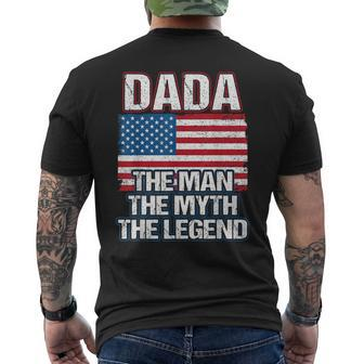 Dada The Man The Myth The Legend Dad Grandpa Fathers Day Men's T-shirt Back Print - Monsterry AU