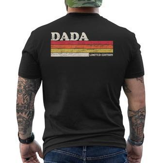 Dada Retro Vintage Dad For Lovers Fathers Day Men's T-shirt Back Print - Seseable