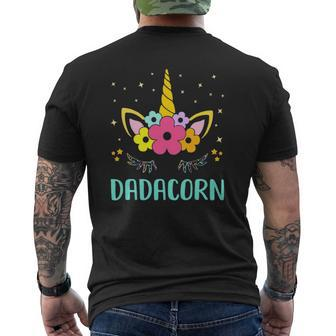 Dadacorn Dadicorn Daddycorn Unicorn Dad Kids Father's Day Mens Back Print T-shirt | Mazezy DE