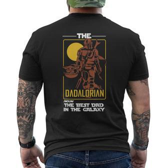 The Dadalorian The Best Dad In The Galaxy Men's T-shirt Back Print - Monsterry